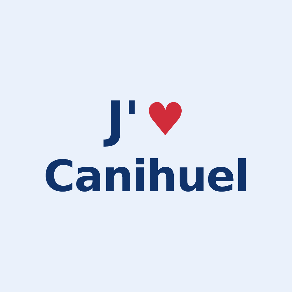 Sticker personnalisé Canihuel — design J'aime Canihuel