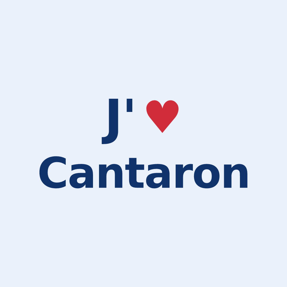 Sticker personnalisé Cantaron — design J'aime Cantaron