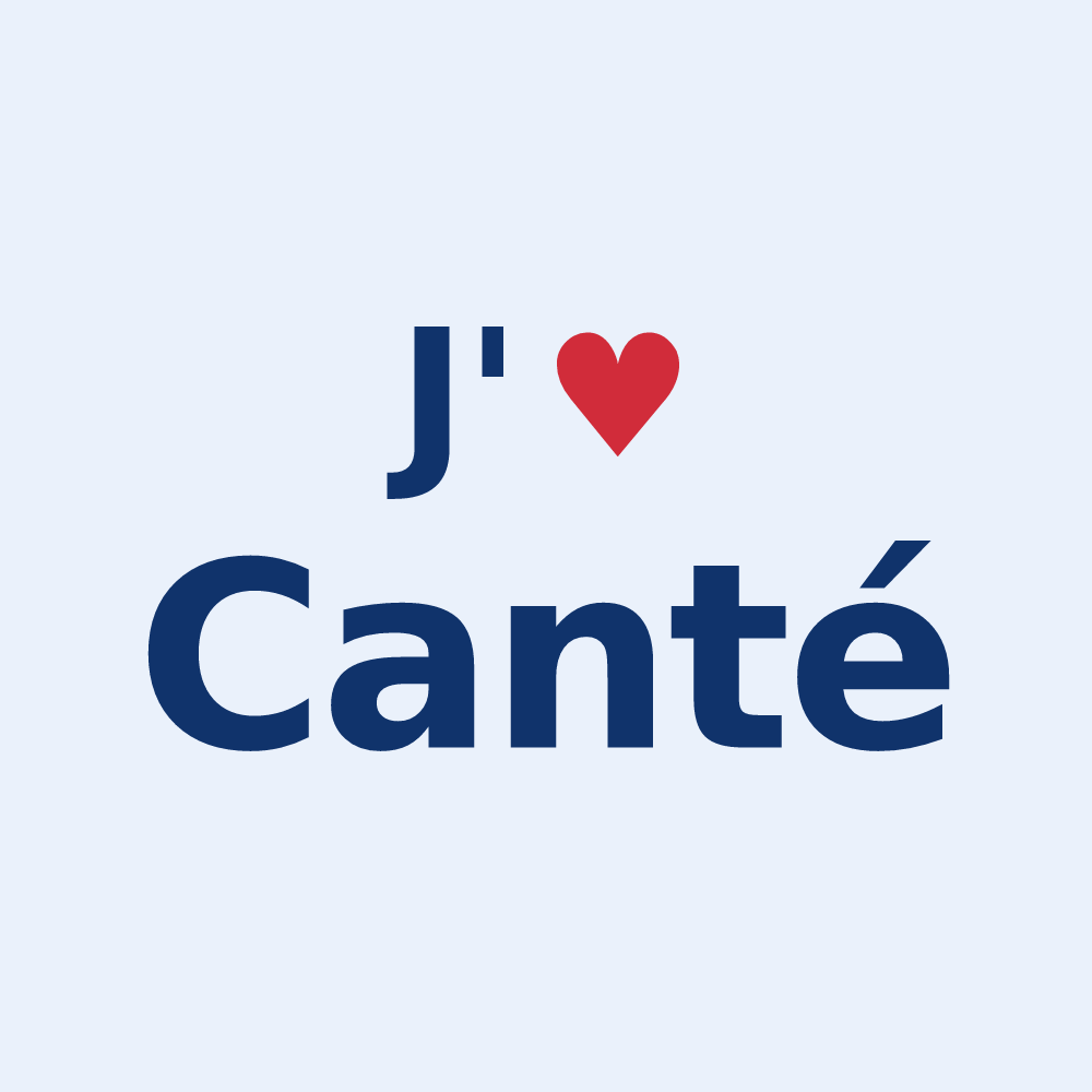 Sticker personnalisé Canté — design J'aime Canté