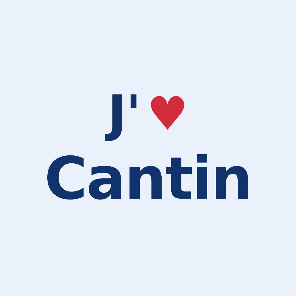 Sticker personnalisé Cantin — design J'aime Cantin