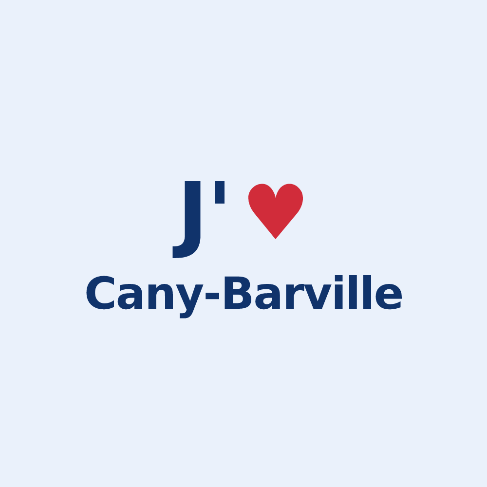 Sticker personnalisé Cany-Barville — design J'aime Cany-Barville