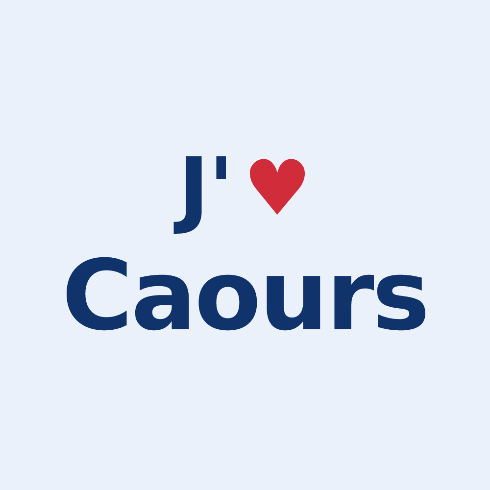 Sticker personnalisé Caours — design J'aime Caours