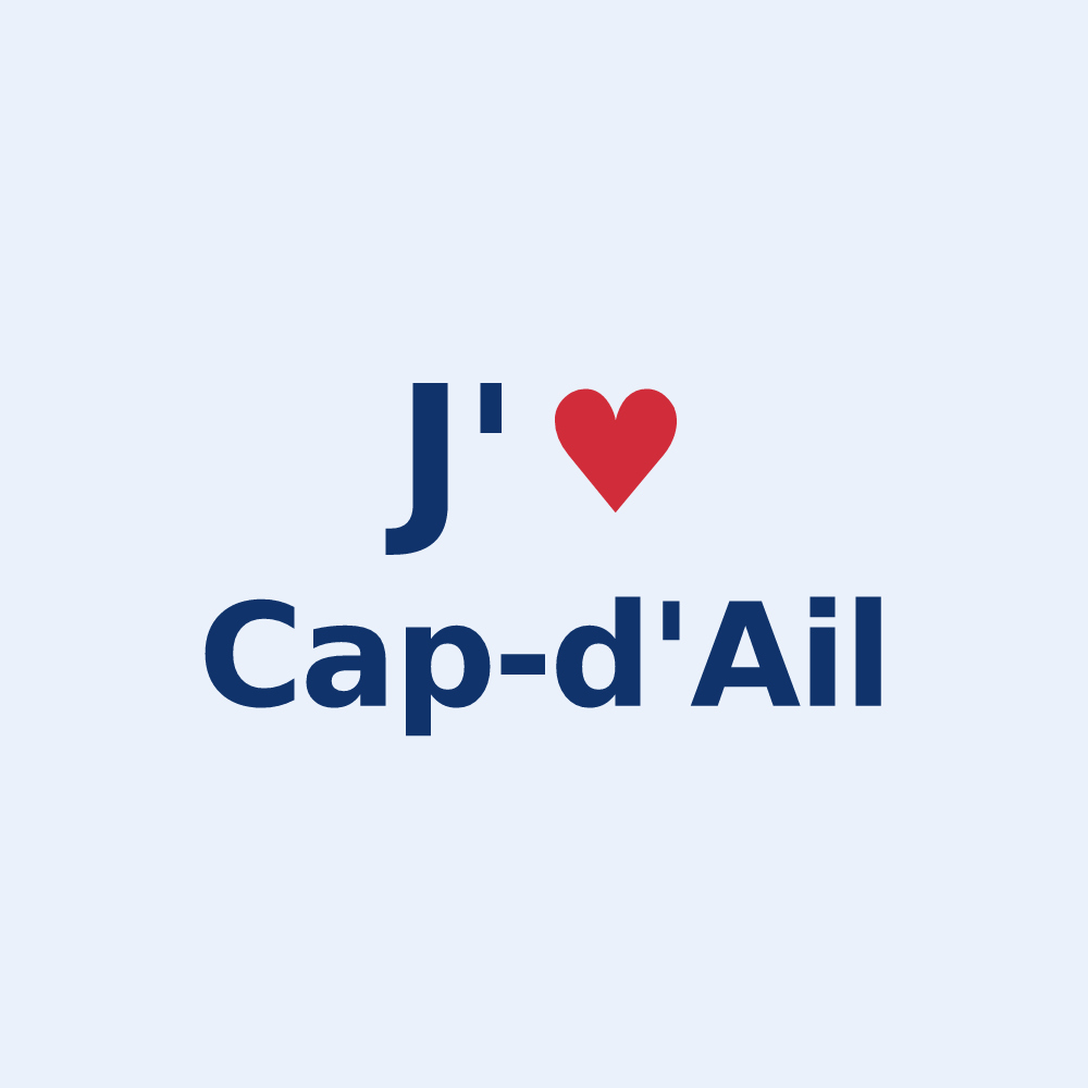 Sticker personnalisé Cap-d'Ail — design J'aime Cap-d'Ail