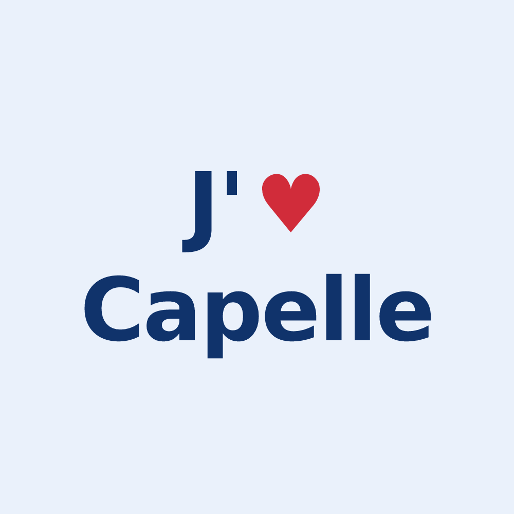 Sticker personnalisé Capelle — design J'aime Capelle