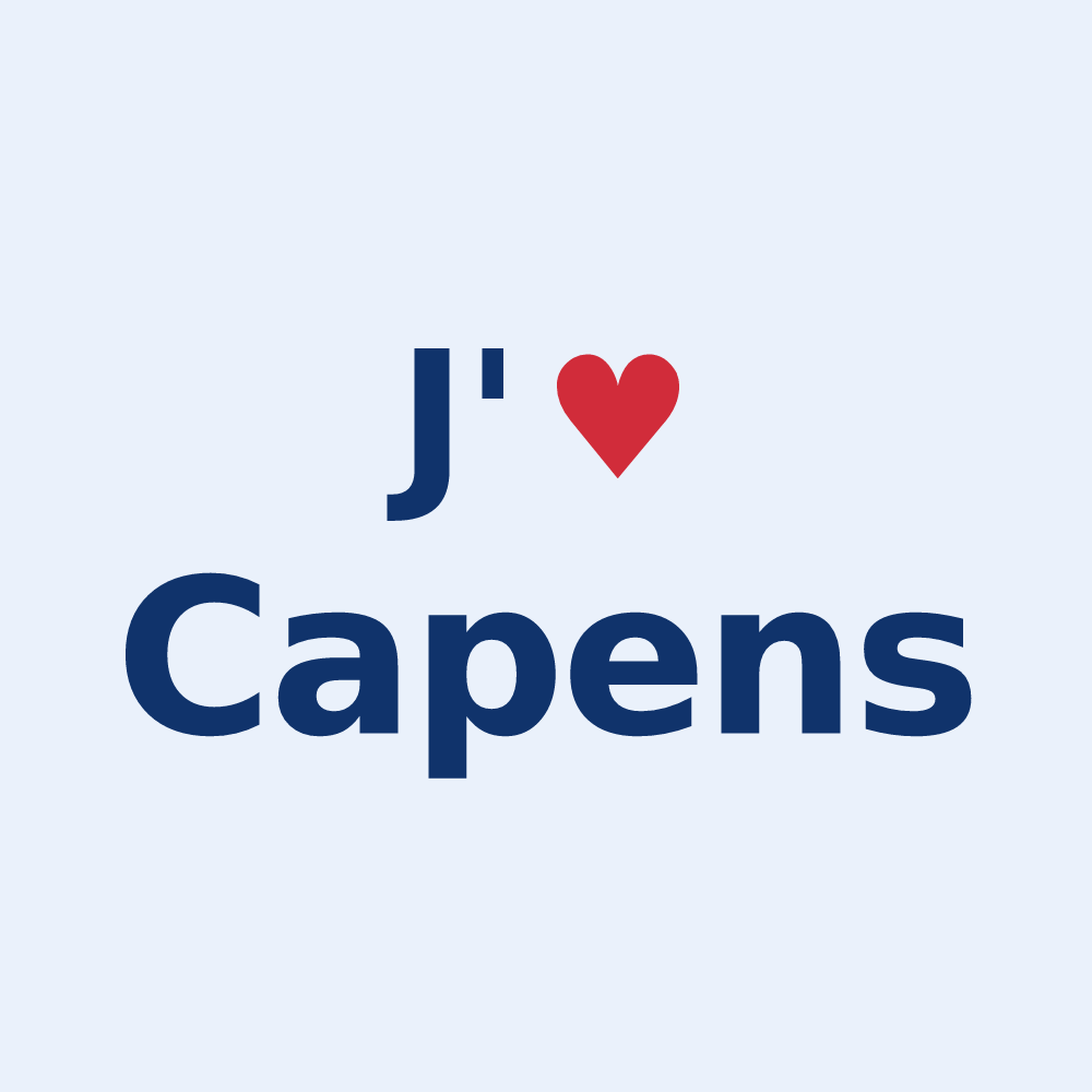 Sticker personnalisé Capens — design J'aime Capens