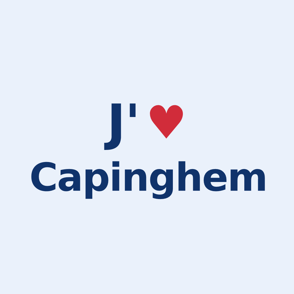 Sticker personnalisé Capinghem — design J'aime Capinghem
