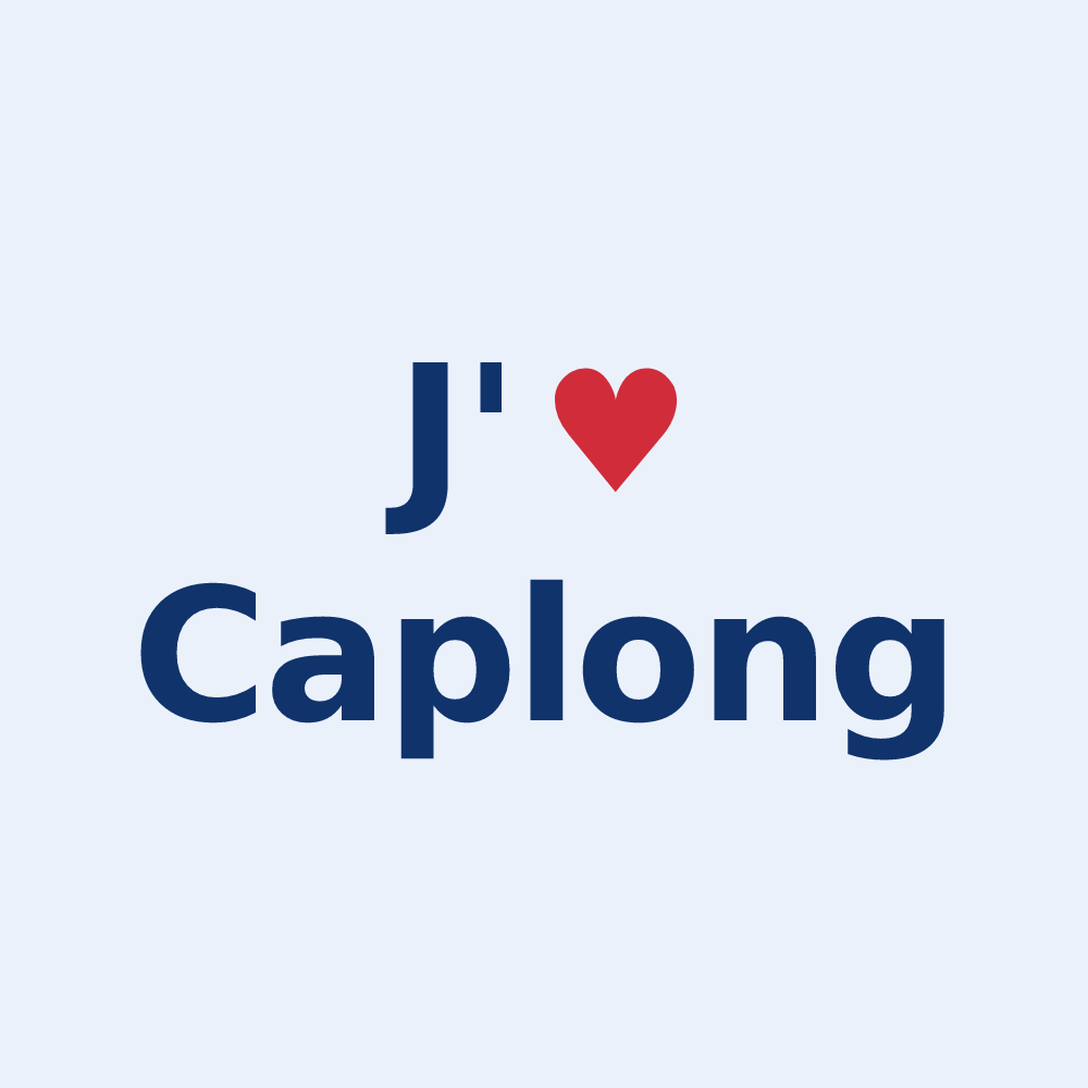 Sticker personnalisé Caplong — design J'aime Caplong