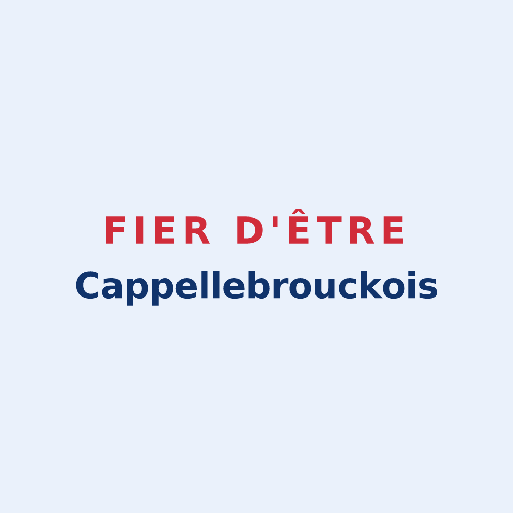 Sticker « Fier d'être Cappellebrouckois » — design pour Cappelle-Brouck