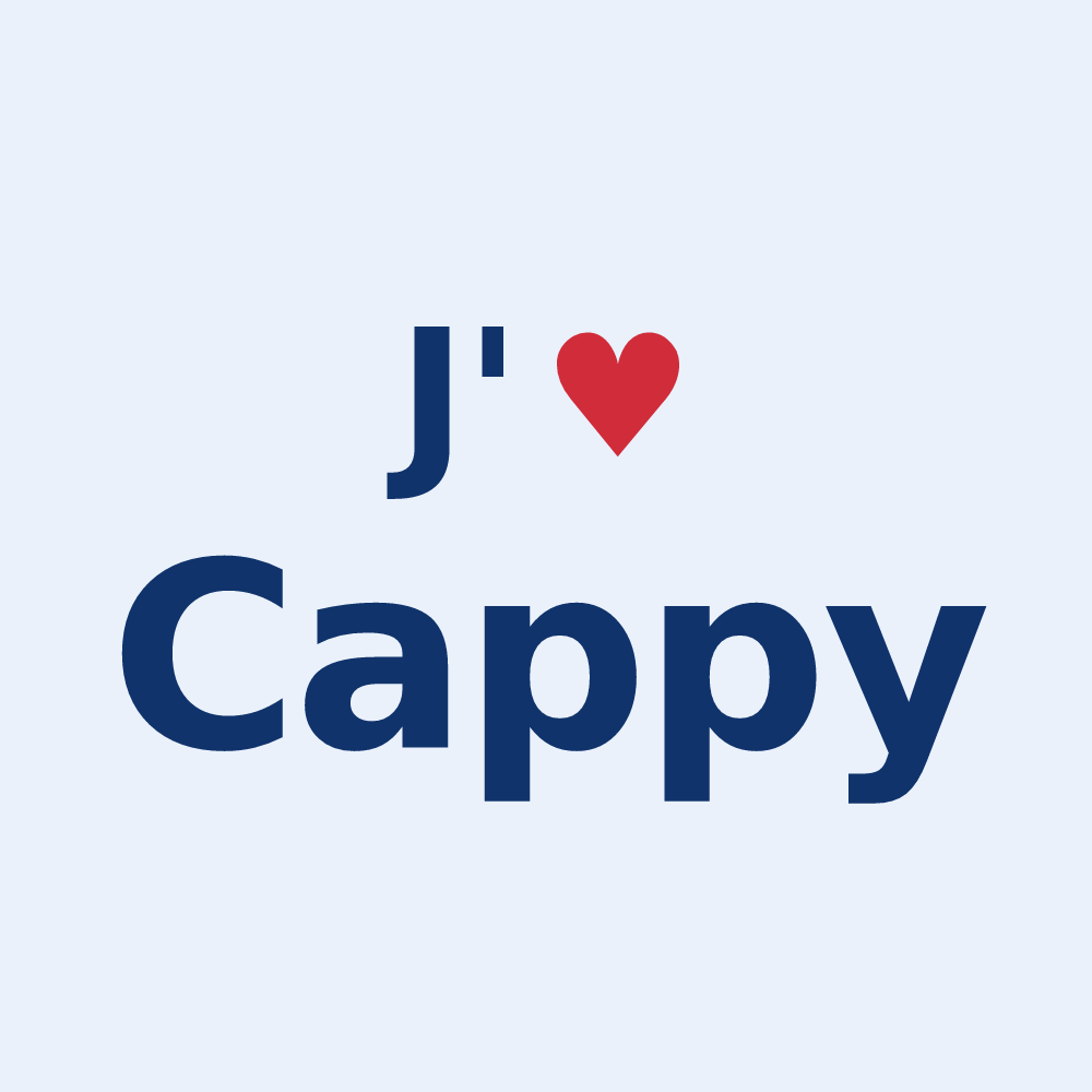 Sticker personnalisé Cappy — design J'aime Cappy