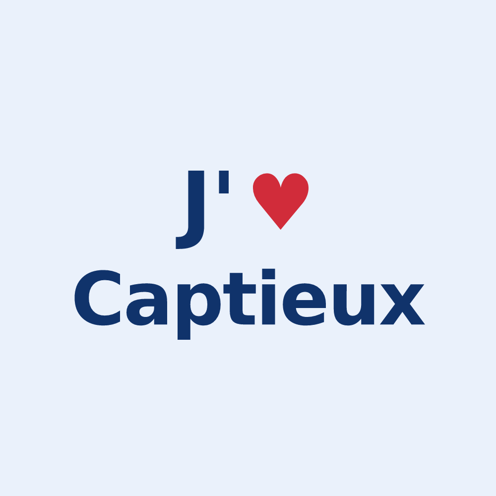 Sticker personnalisé Captieux — design « J'aime Captieux » imprimé sur le sticker