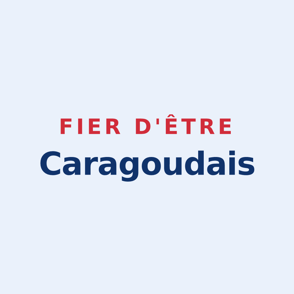 Sticker « Fier d'être Caragoudais » — design pour Caragoudes