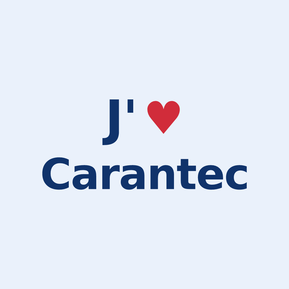 Sticker personnalisé Carantec — design J'aime Carantec