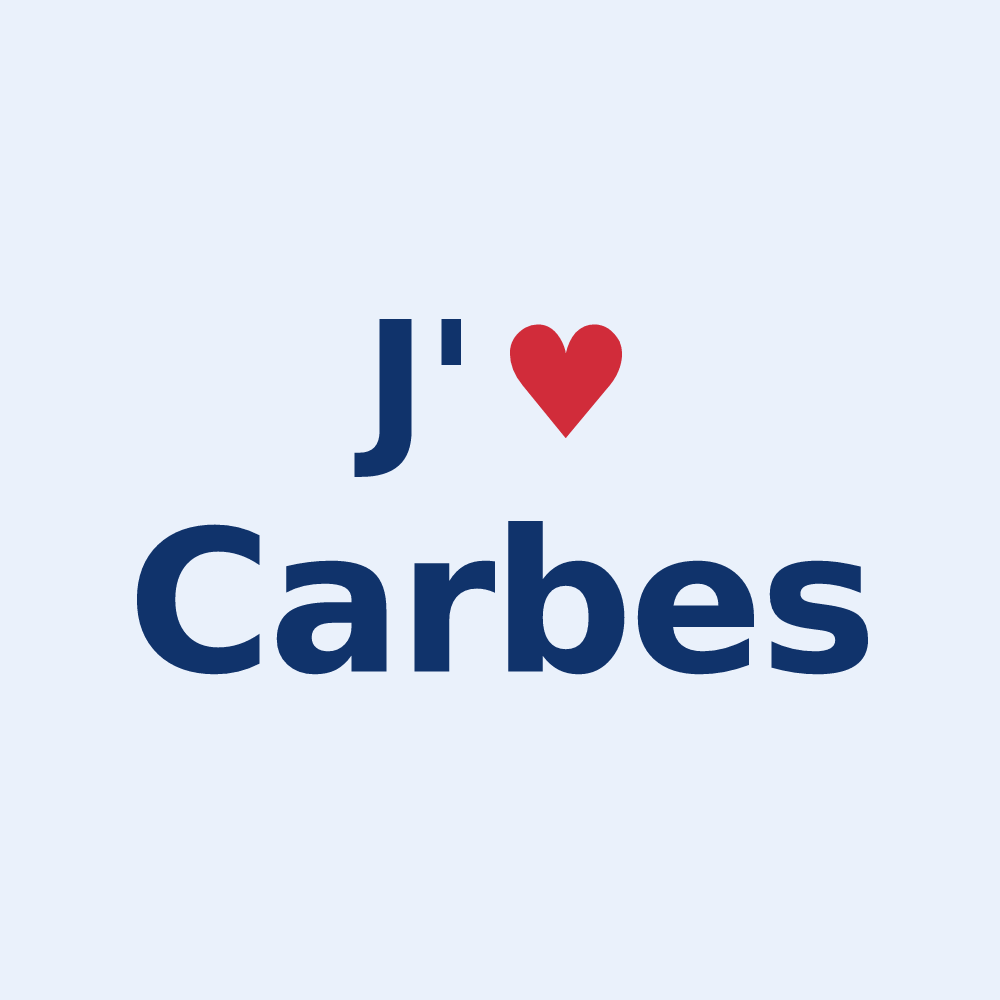 Sticker personnalisé Carbes — design J'aime Carbes
