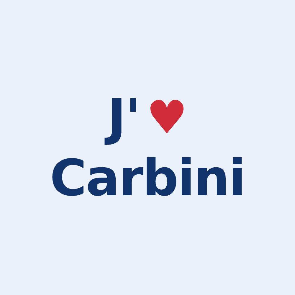 Sticker personnalisé Carbini — design J'aime Carbini