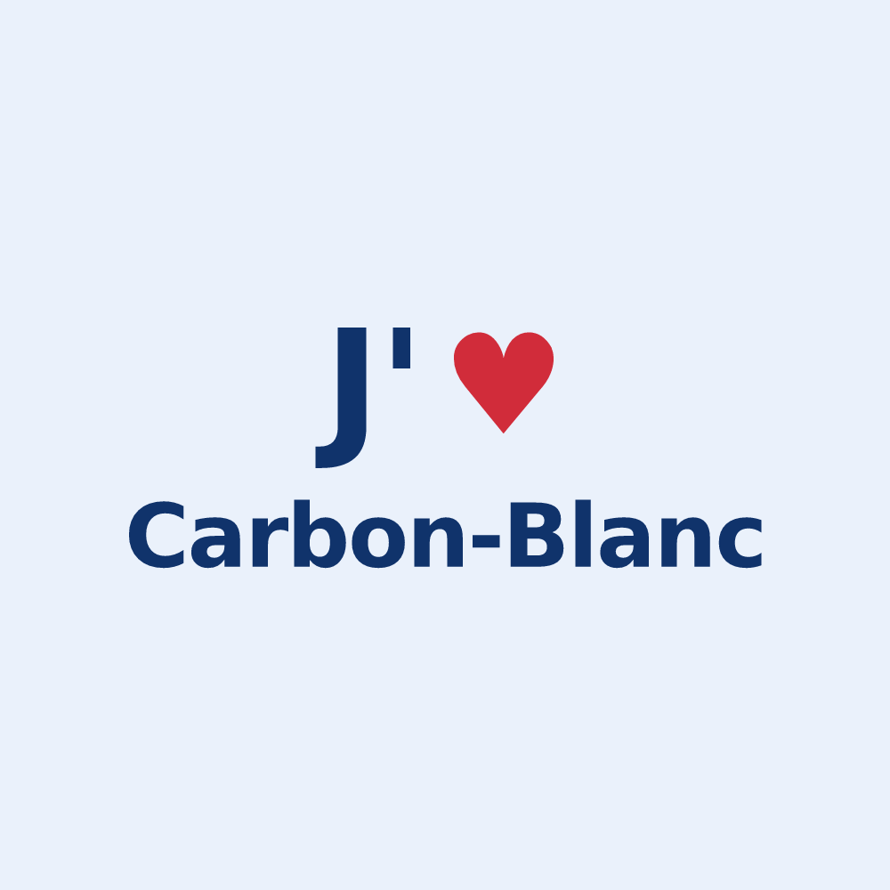 Sticker personnalisé Carbon-Blanc — design J'aime Carbon-Blanc