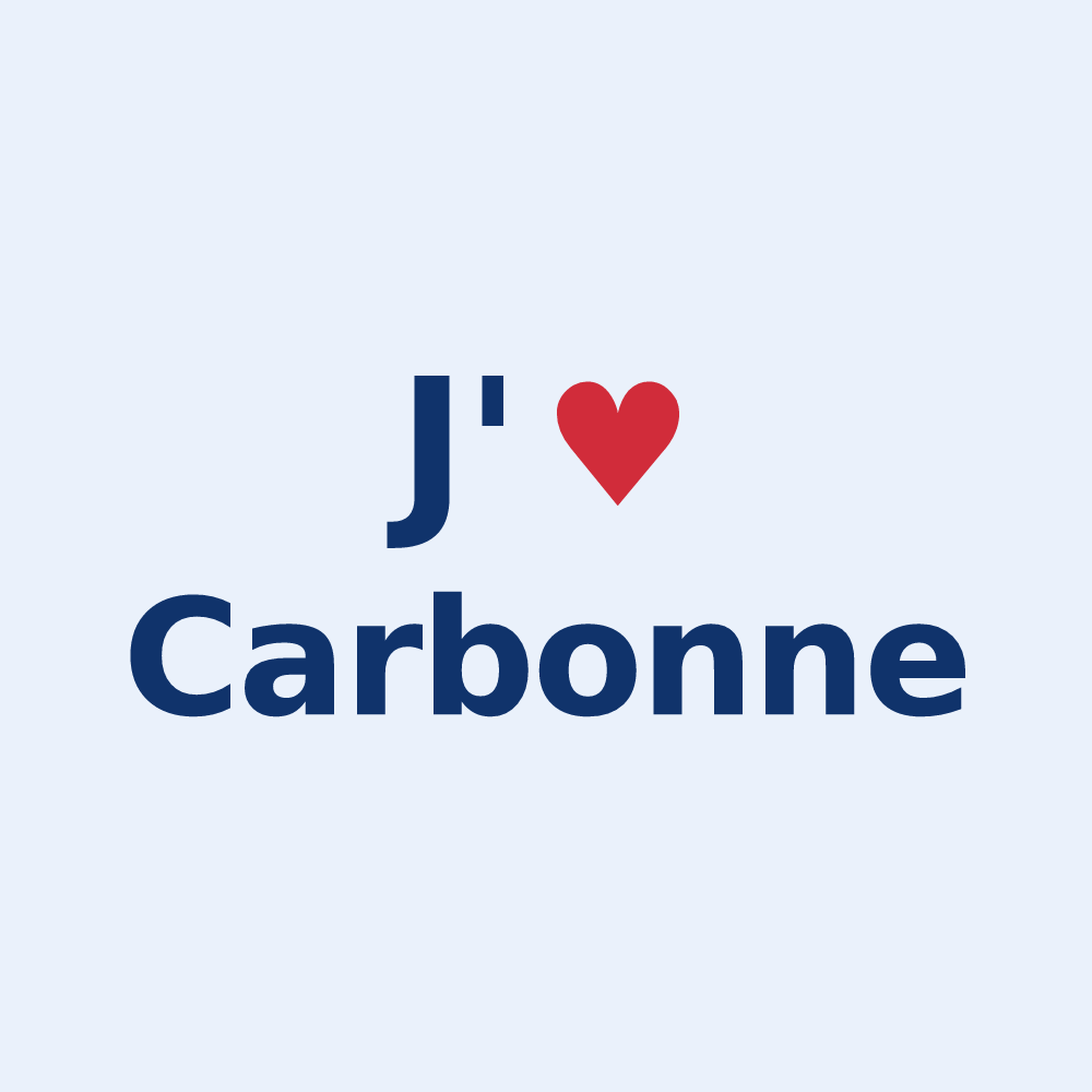 Sticker personnalisé Carbonne — design J'aime Carbonne