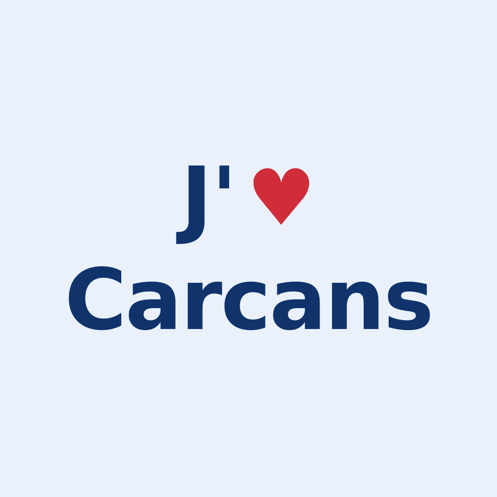 Sticker personnalisé Carcans — design J'aime Carcans