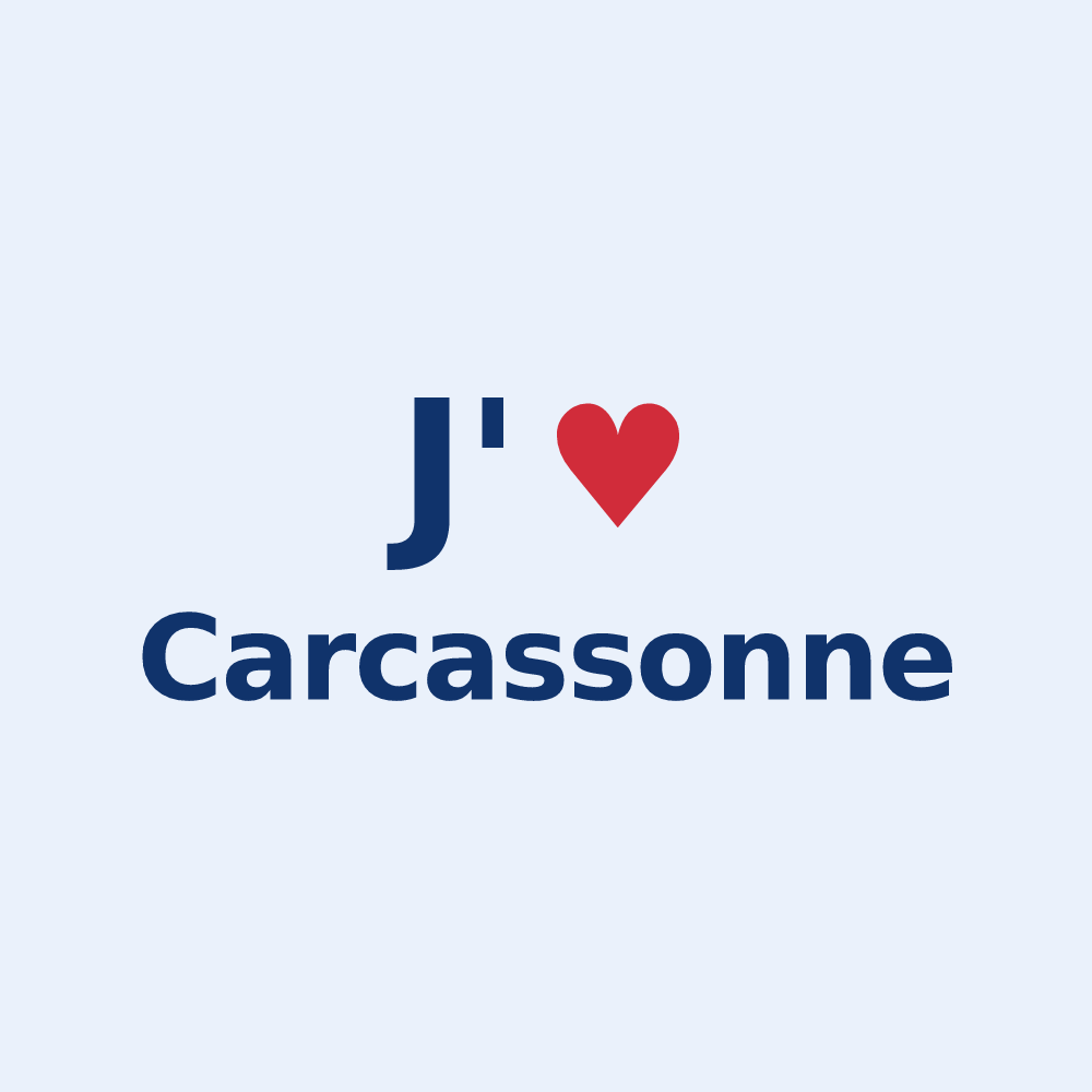 Sticker personnalisé Carcassonne — design J'aime Carcassonne