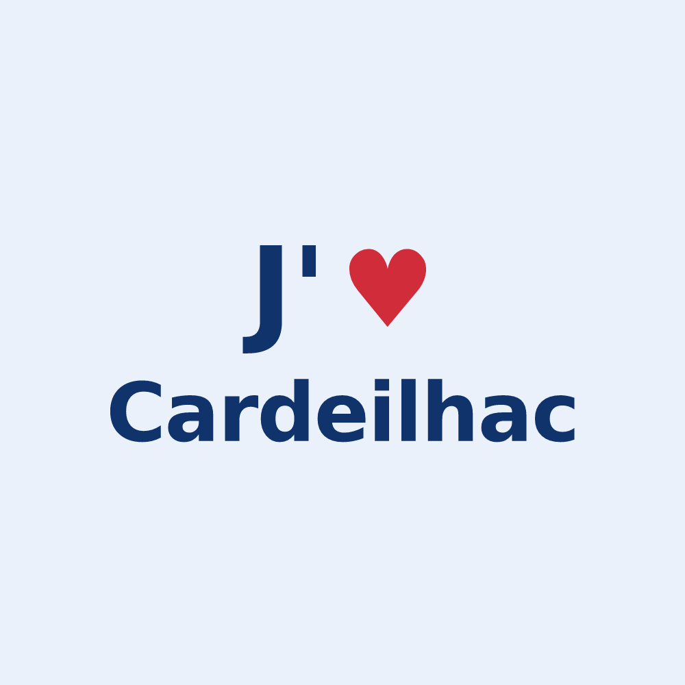 Sticker personnalisé Cardeilhac — design J'aime Cardeilhac