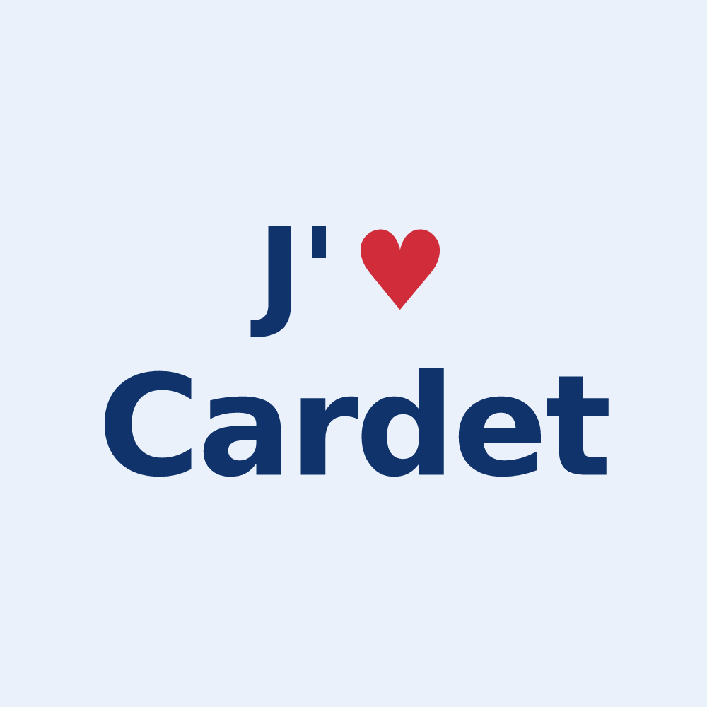 Sticker personnalisé Cardet — design J'aime Cardet