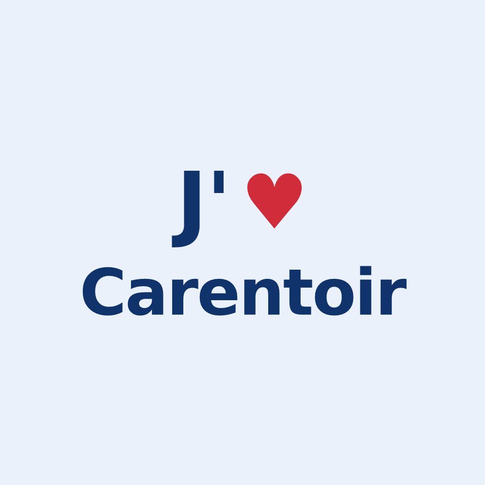 Sticker personnalisé Carentoir — design J'aime Carentoir