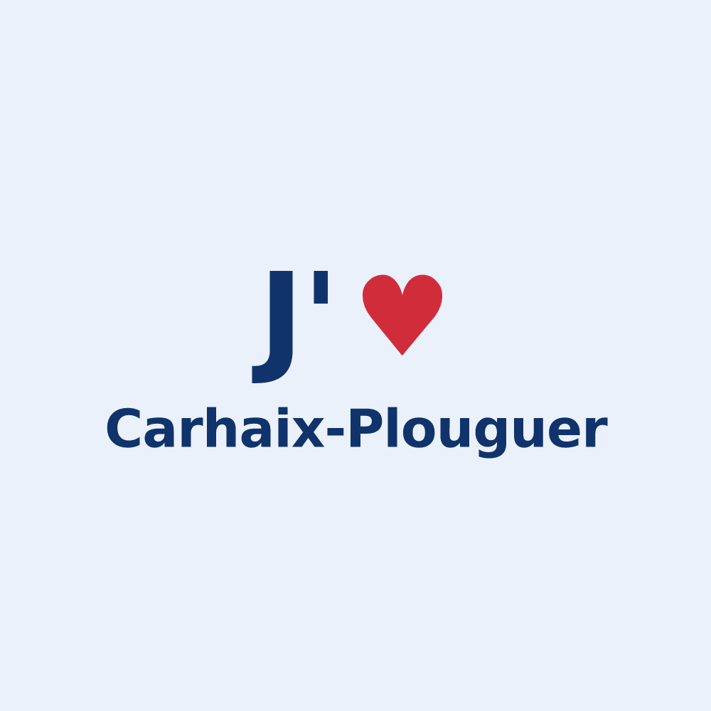 Sticker personnalisé Carhaix-Plouguer — design J'aime Carhaix-Plouguer