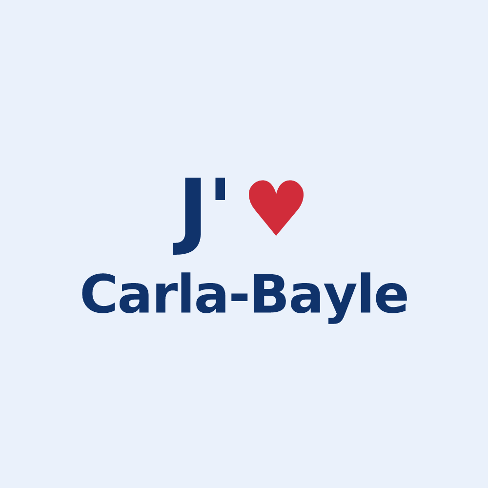 Sticker personnalisé Carla-Bayle — design J'aime Carla-Bayle