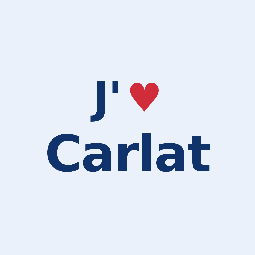 Sticker personnalisé Carlat — design J'aime Carlat