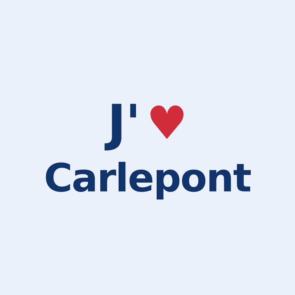 Sticker personnalisé Carlepont — design J'aime Carlepont