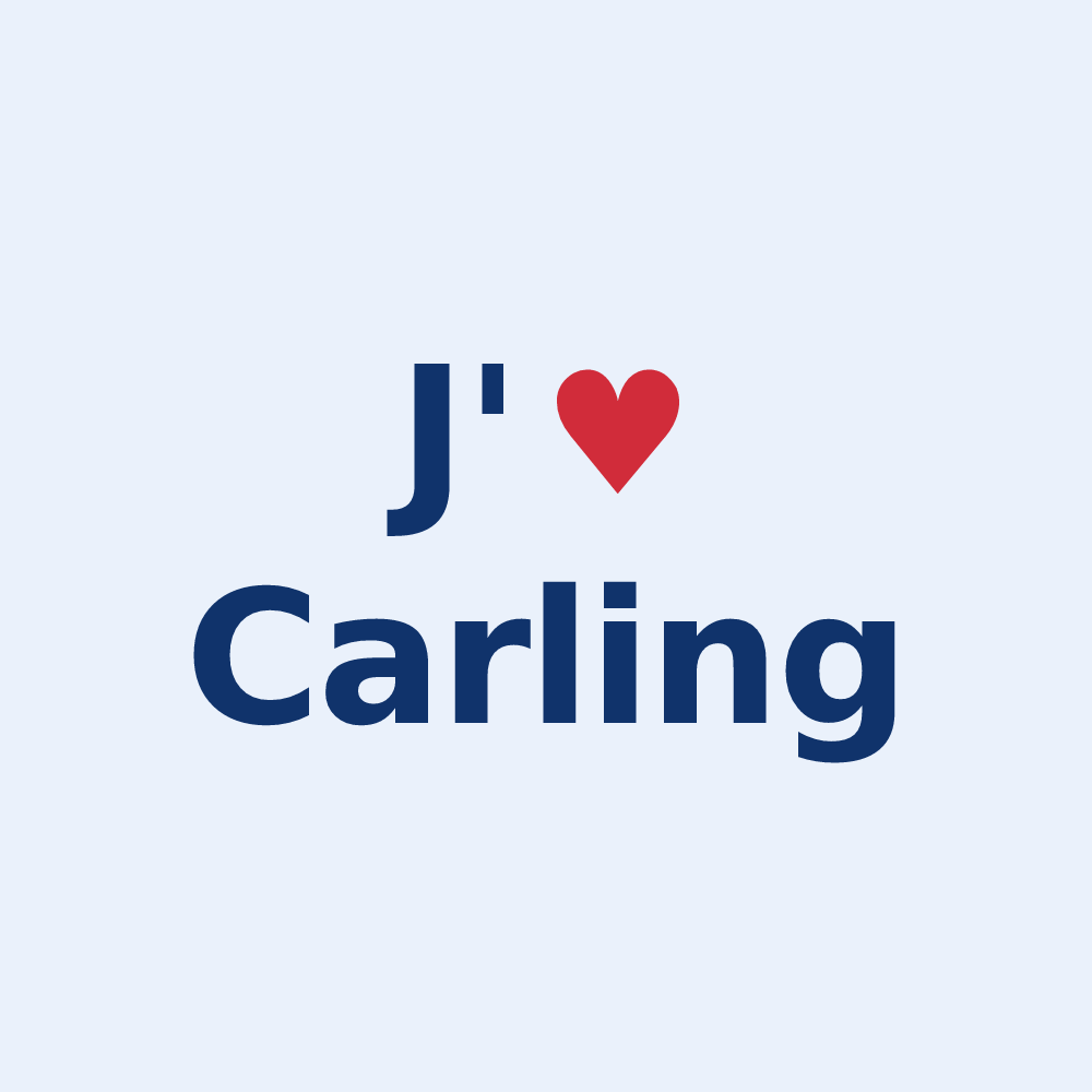 Sticker personnalisé Carling — design J'aime Carling