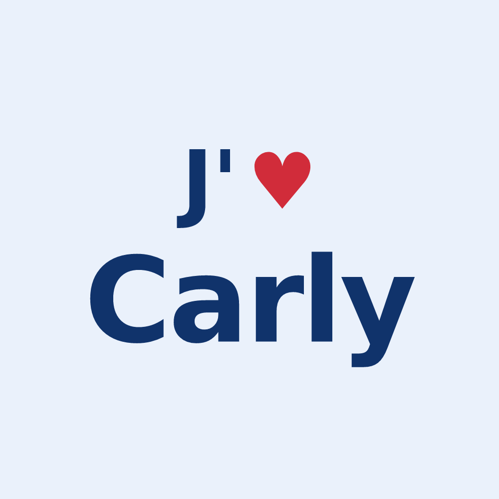 Sticker personnalisé Carly — design J'aime Carly