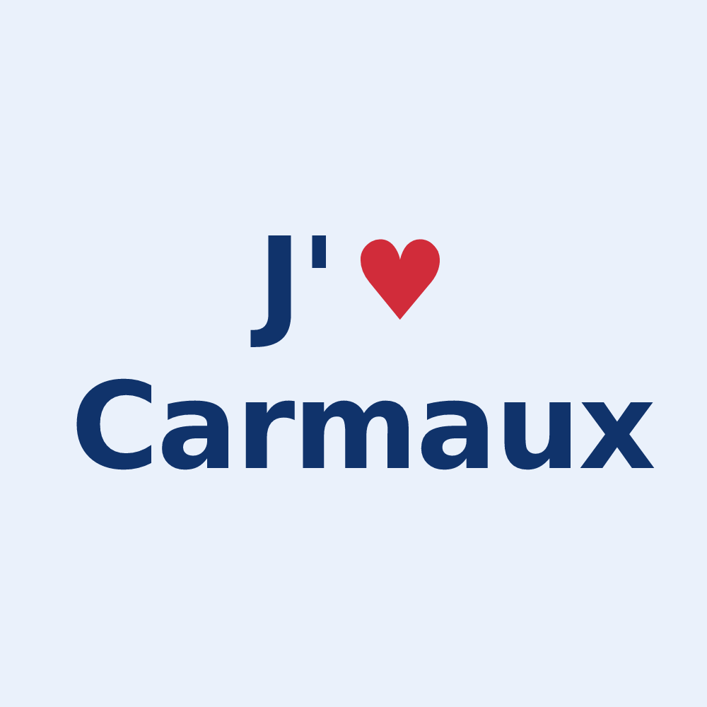 Sticker personnalisé Carmaux — design J'aime Carmaux