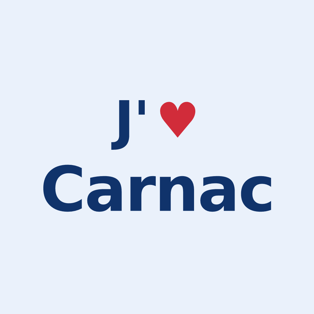 Sticker personnalisé Carnac — design J'aime Carnac