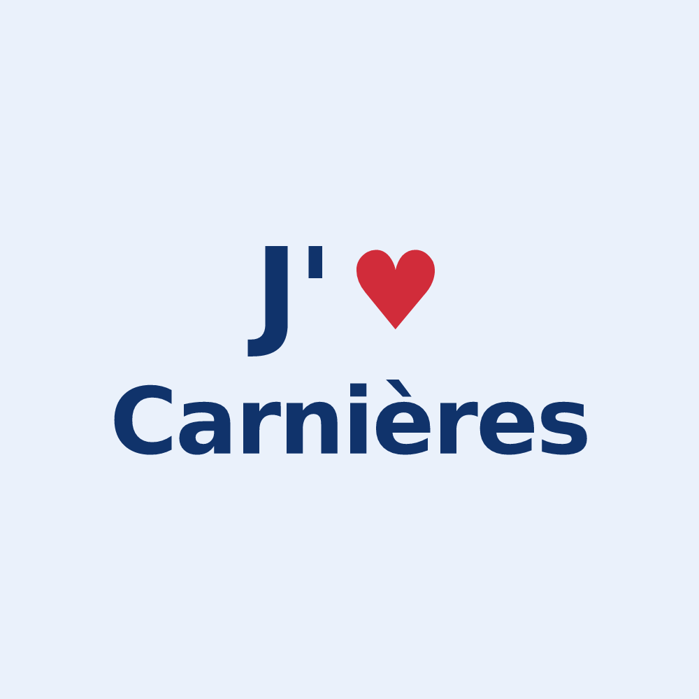 Sticker personnalisé Carnières — design J'aime Carnières