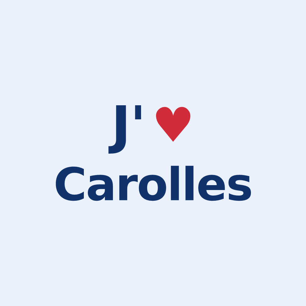 Sticker personnalisé Carolles — design J'aime Carolles