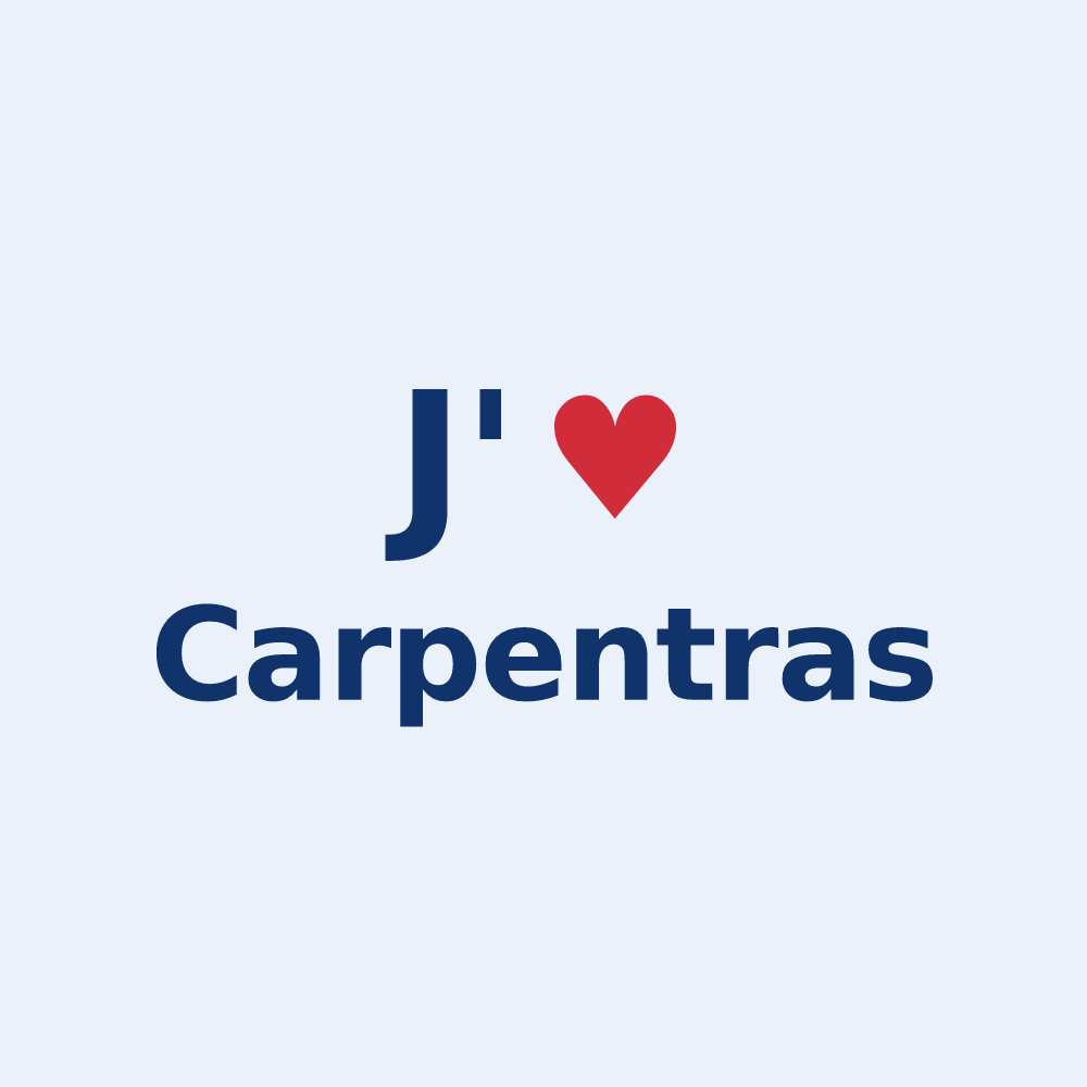 Sticker personnalisé Carpentras — design J'aime Carpentras