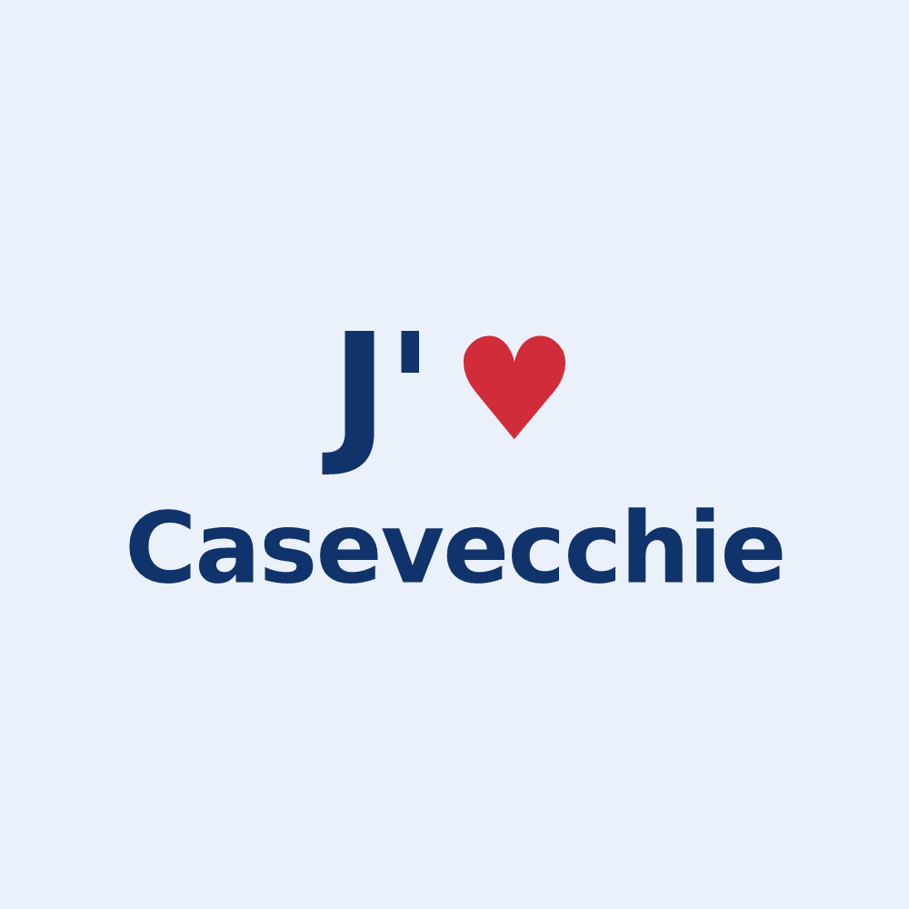 Sticker personnalisé Casevecchie — design J'aime Casevecchie