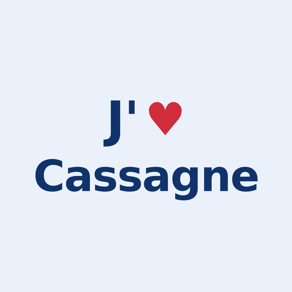 Sticker personnalisé Cassagne — design J'aime Cassagne