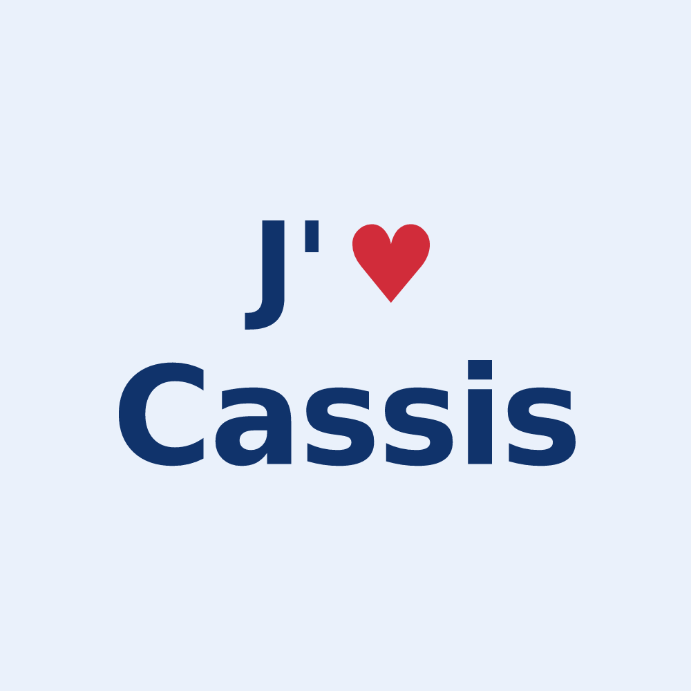 Sticker personnalisé Cassis — design J'aime Cassis