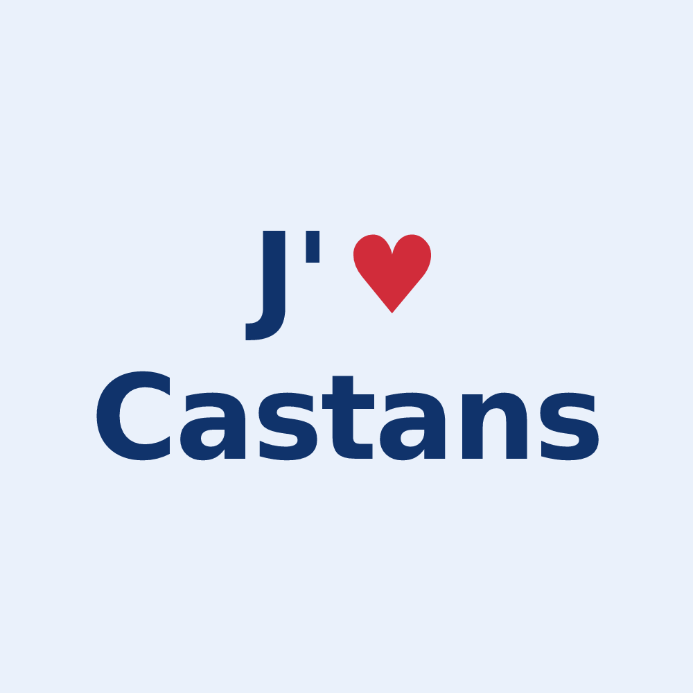 Sticker personnalisé Castans — design J'aime Castans