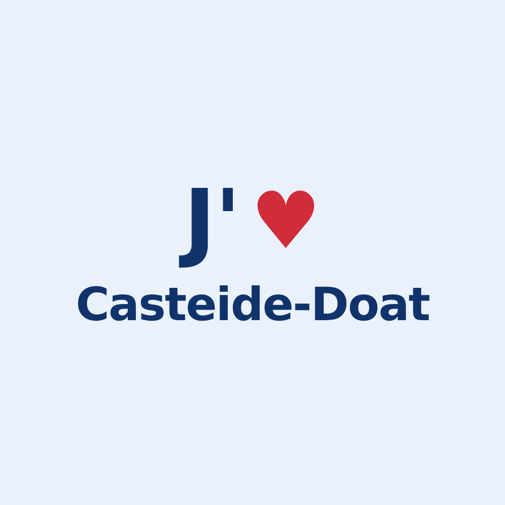 Sticker personnalisé Casteide-Doat — design J'aime Casteide-Doat