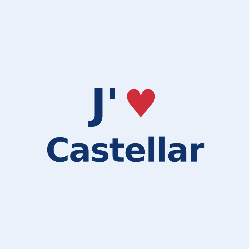 Sticker personnalisé Castellar — design J'aime Castellar