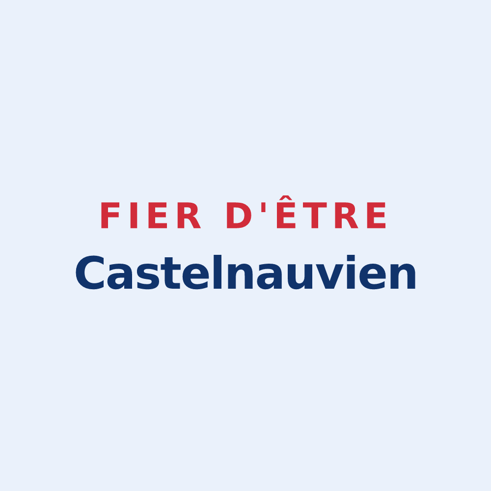 Sticker « Fier d'être Castelnauvien » — design pour Castelnau-le-Lez