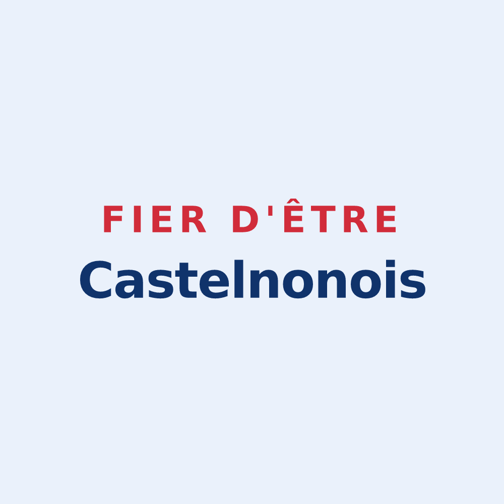 Sticker « Fier d'être Castelnonois » — design pour Castelnau-sur-l'Auvignon