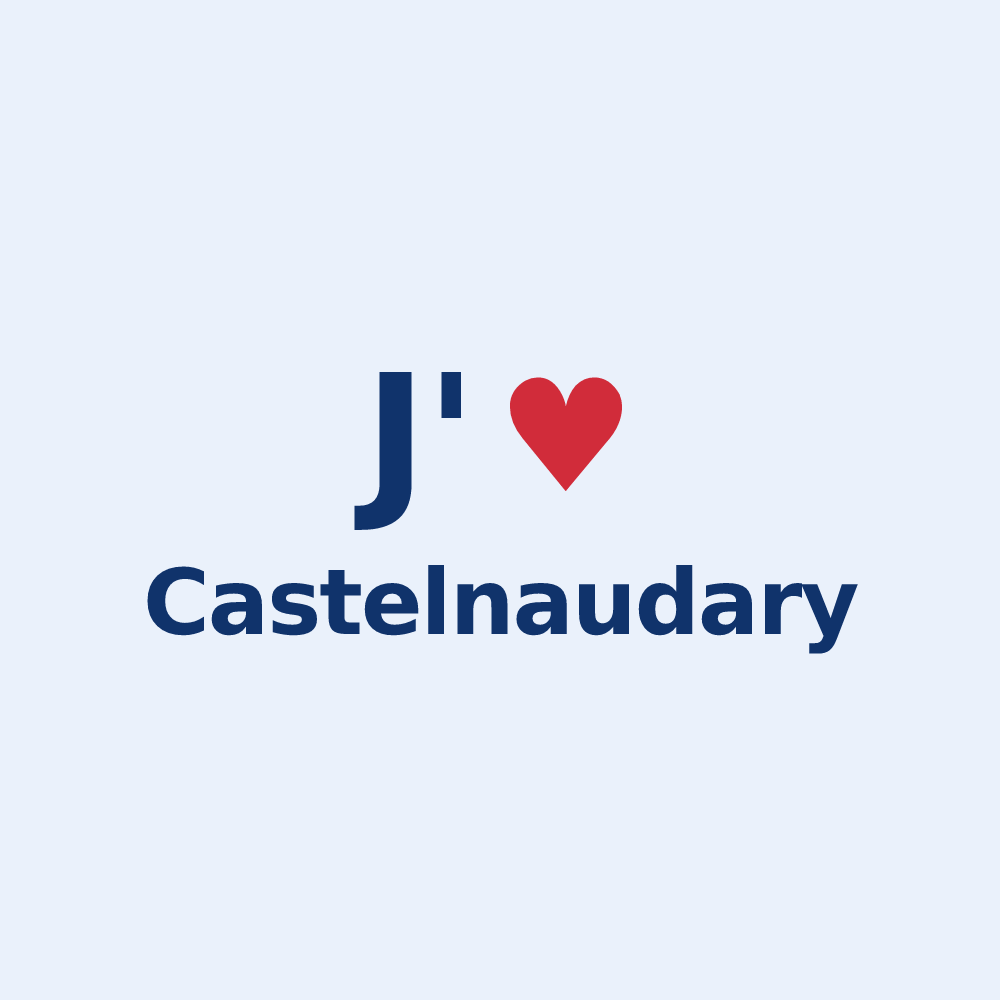 Sticker personnalisé Castelnaudary — design J'aime Castelnaudary
