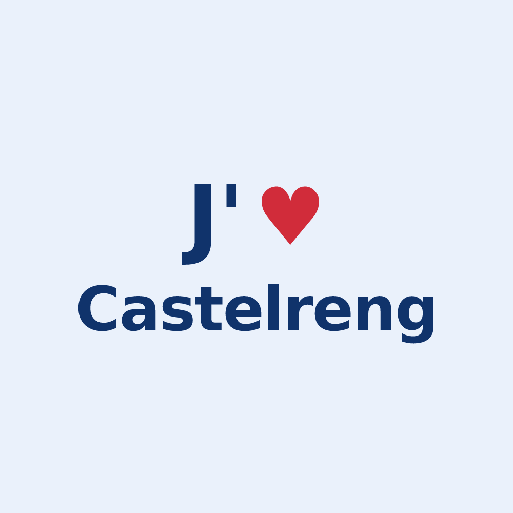 Sticker personnalisé Castelreng — design J'aime Castelreng