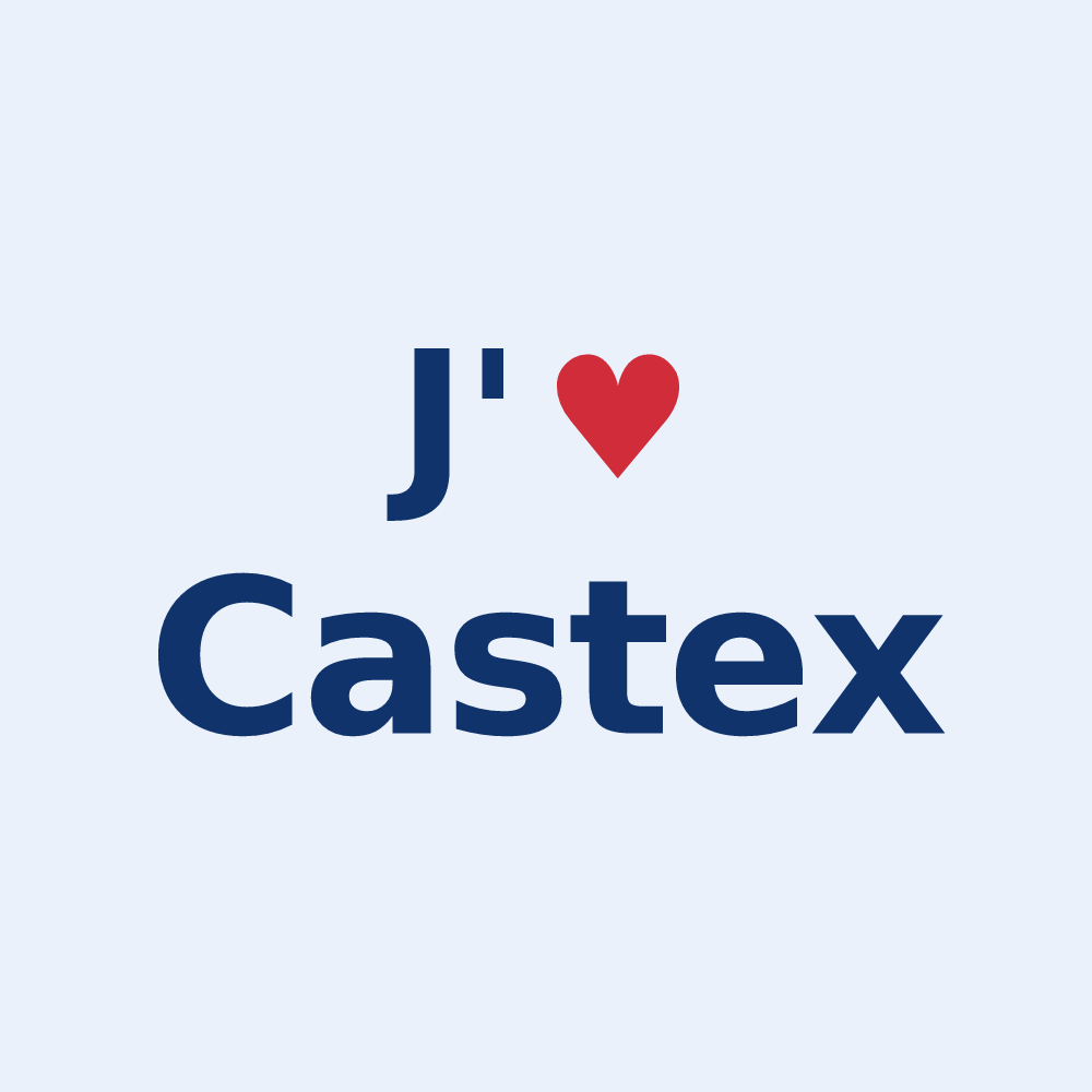 Sticker personnalisé Castex — design J'aime Castex