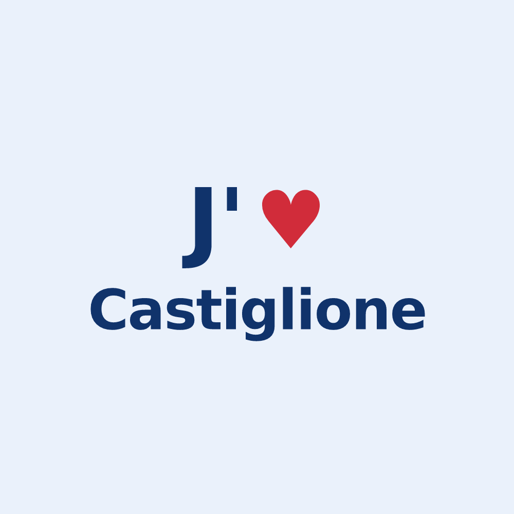 Sticker personnalisé Castiglione — design J'aime Castiglione