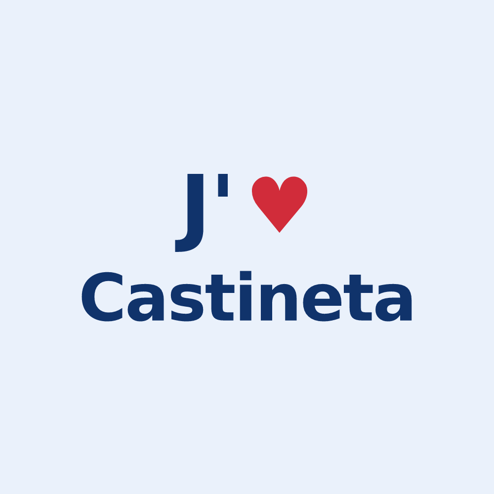 Sticker personnalisé Castineta — design J'aime Castineta