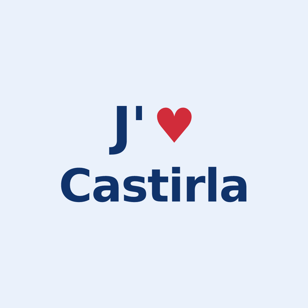 Sticker personnalisé Castirla — design J'aime Castirla